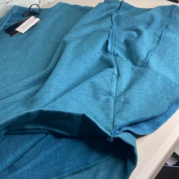 DG2 by Diane Gilman Women’s Teal Green French Ruffled Sweatshirt Size Medium NWT - Picture 7 of 10